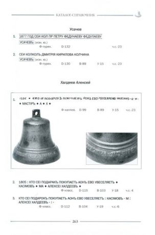 Каталог-справочник дужных и подшейных колокольчиков касимовского колокололитейного центра XIX – начала XX века